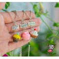 Кулон для троих друзей "Best Friends Forever. Капкейки ваниль. Цена за набор